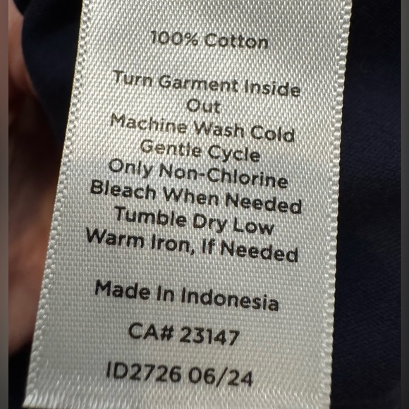 Talbots Plus Women’s Knit Popover Polo Top Navy Blue V-Neck Cotton Sz 2X Preppy - Picture 8 of 8